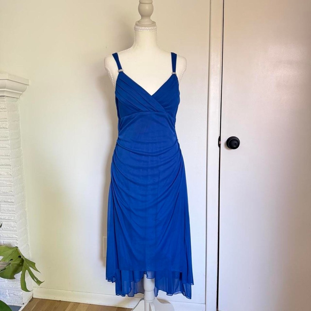 Scarlett Nikte Petite Y2K Blue Midi Dress